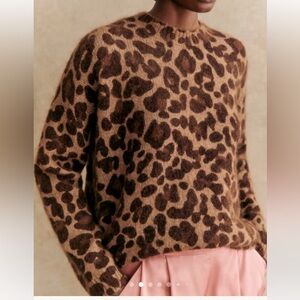 Sezane Leopard Print Sweater